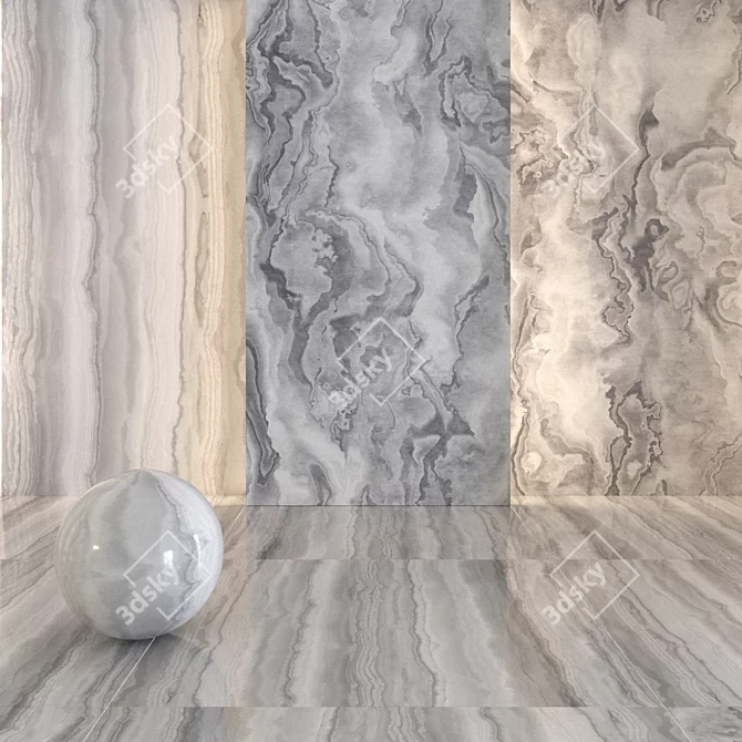  Elegant Gray Marble №2 | Versatile Sizes 3D model image 1