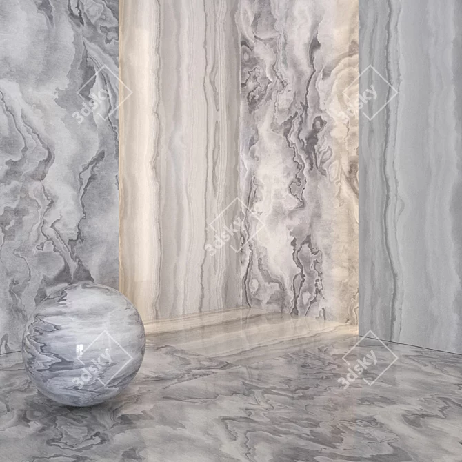  Elegant Gray Marble №2 | Versatile Sizes 3D model image 2