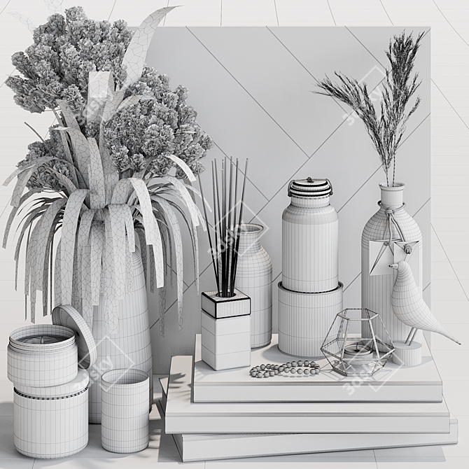 Elegant 12-Piece Decor Set 3D model image 4