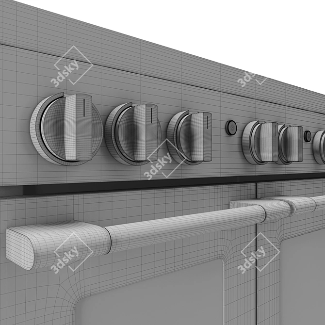Jenn-Air Professional Gas Stove: Ultimate Culinary Appliance 3D model image 3