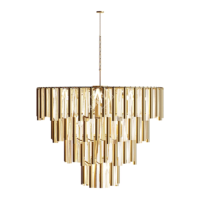 Zebrano Chandelier: Turkish Elegance 3D model image 3