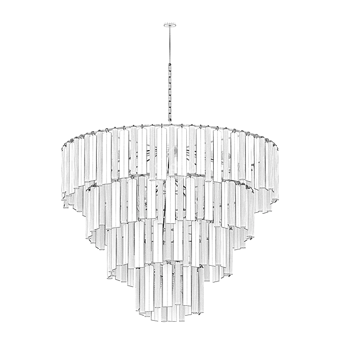 Zebrano Chandelier: Turkish Elegance 3D model image 4