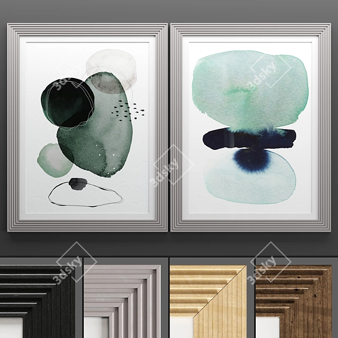 Contemporary Art Frame Set 3D model image 1