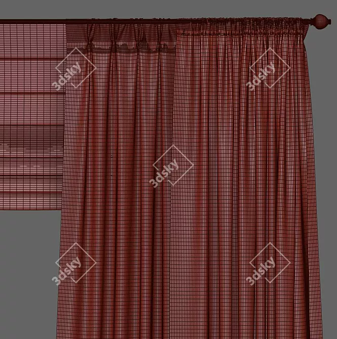 Elegant Curtain 878: Modern Design 3D model image 3