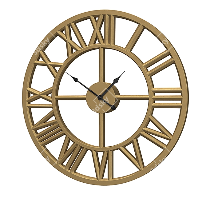 Modern Wall Clock Trio Set 3D model image 3