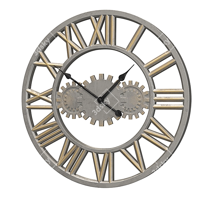 Modern Wall Clock Trio Set 3D model image 4