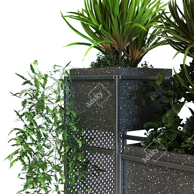 Greenery Box Set 066: Indoor Plant in Stylish Display 3D model image 4