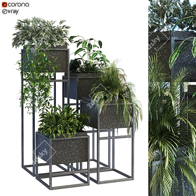 Lush Greenery in Box Set 3D model image 1