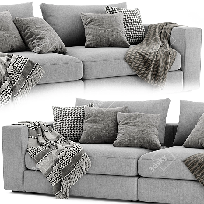 Sophisticated Linteloo Hamptons 2-Seater Sofa 3D model image 2