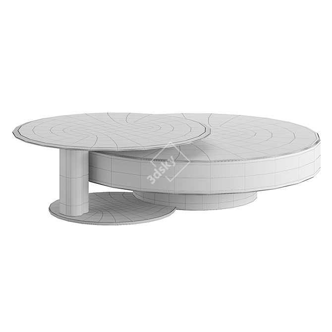 Cattelan Arena Bond: Elegant Gray Brushed Table 3D model image 4