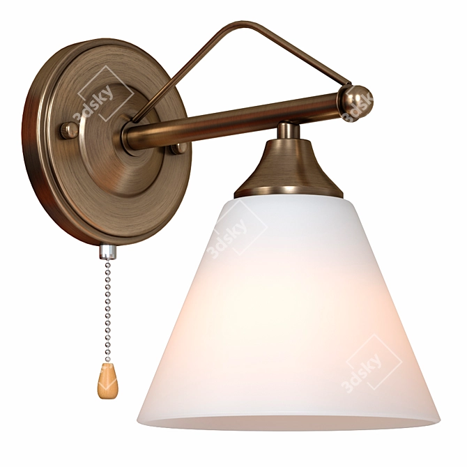 Modern Bronze Wall Lamp 3D model image 2