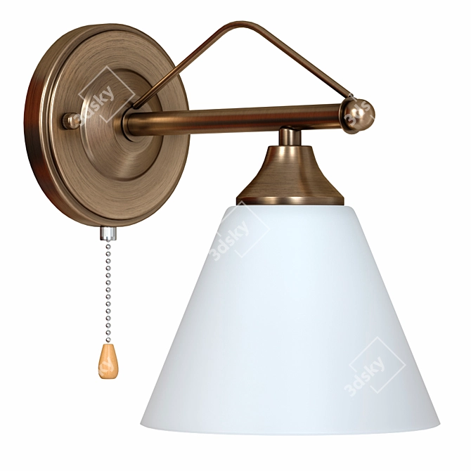 Modern Bronze Wall Lamp 3D model image 3