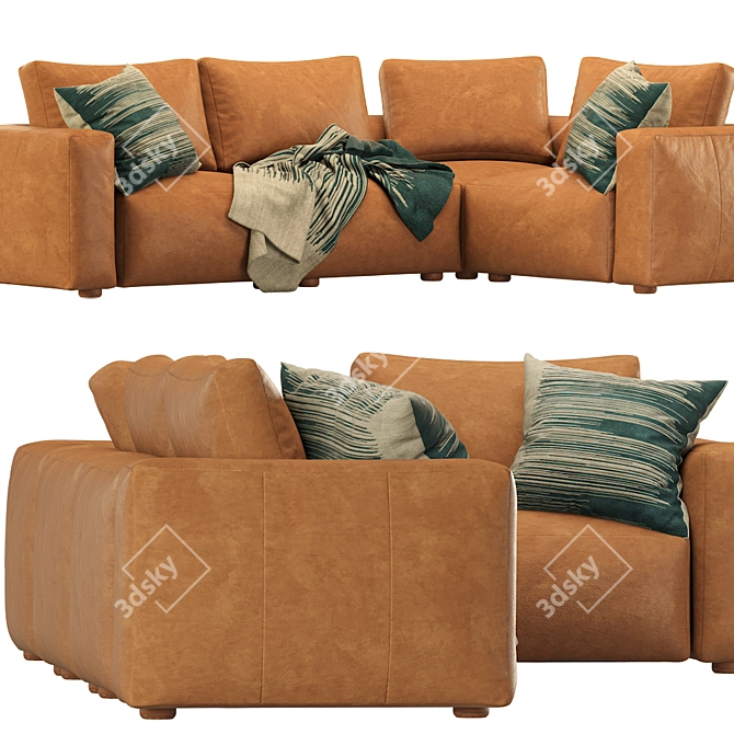 Sleek and Stylish Soren Modular Sofa 3D model image 2