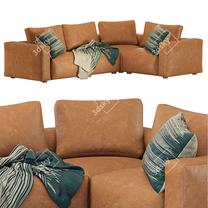 Sleek and Stylish Soren Modular Sofa 3D model image 3