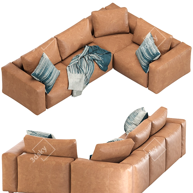 Sleek and Stylish Soren Modular Sofa 3D model image 5