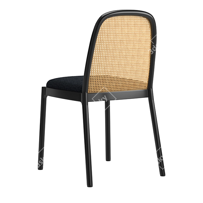 Modern Cane Chair: Nadia 3D model image 2