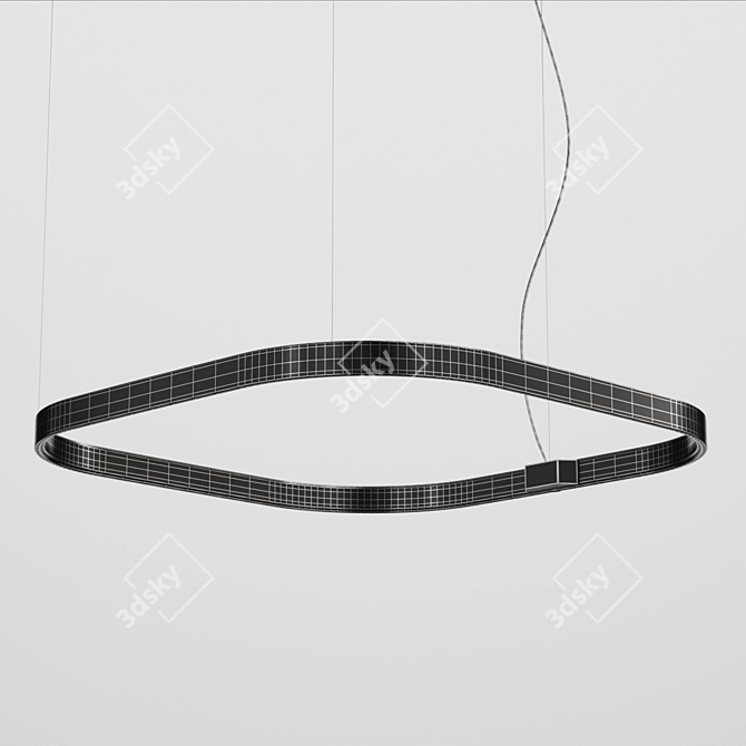 Minimalist Pendant Lighting: PANZERI ZERO SQUARE 3D model image 3