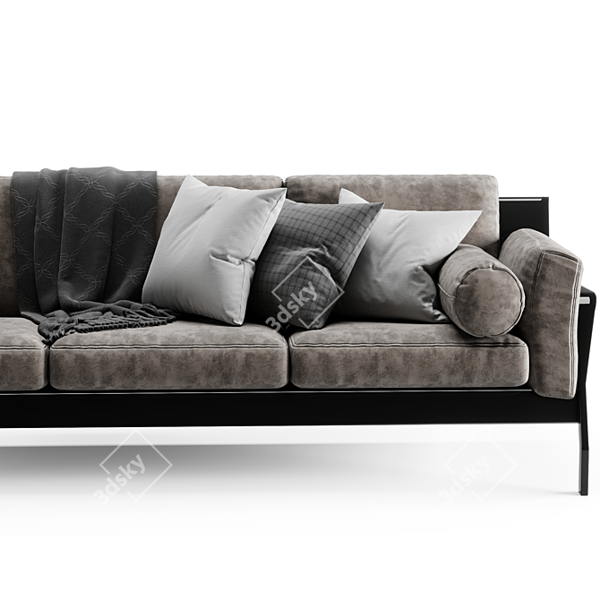 Modern Italian Design: Cassina Eloro Sofa 3D model image 2