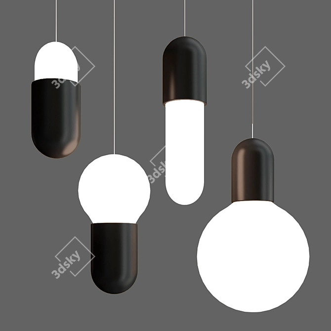 Sleek and Versatile Pendant Lighting 3D model image 2