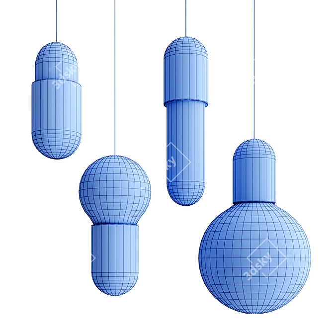 Sleek and Versatile Pendant Lighting 3D model image 4