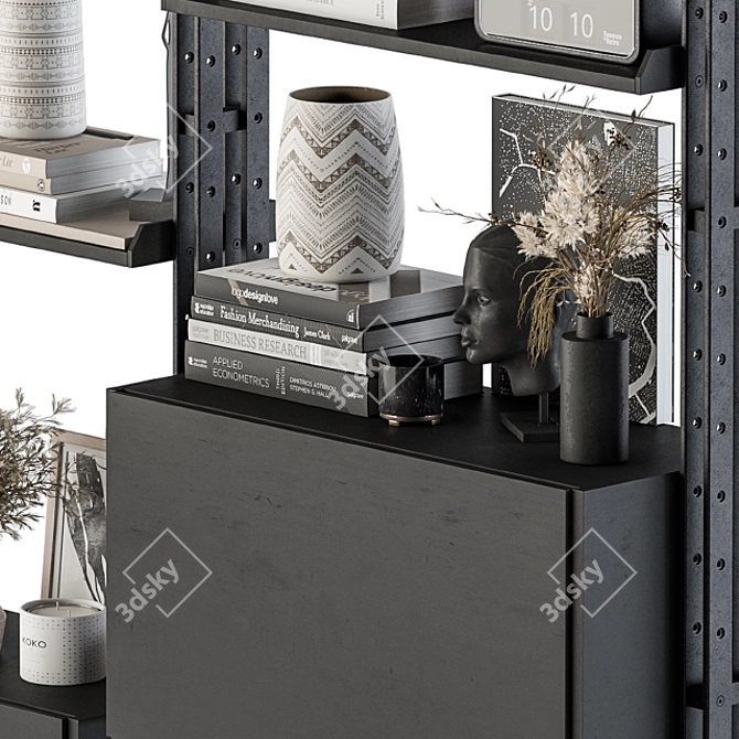 Cassina Infinito Metal Rack: Functional Elegance 3D model image 3