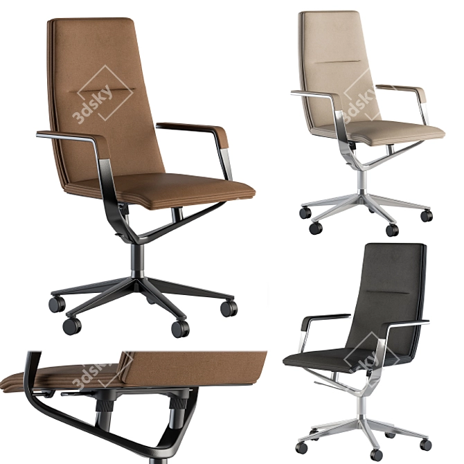 Ergonomic Office Chair Set 10 3D model image 2