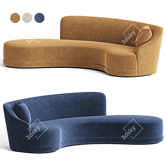 Lemma Sofa: Modern Elegance for Your Space 3D model image 2