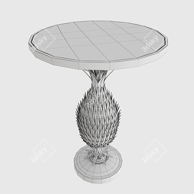 Vera 51cm Designer Metal Side Table 3D model image 3