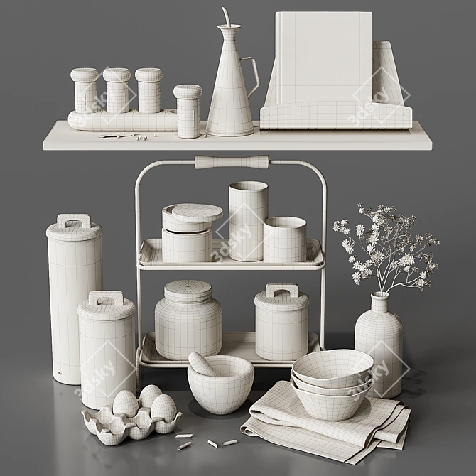 Kitchen Decor Set by Zara Home 3D model image 4