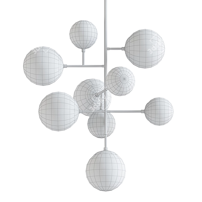 Elegant Orbit Chandelier for Stylish Homes 3D model image 2