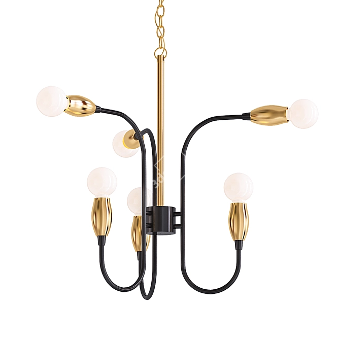 Modern Mitzi Dakota Chandelier 3D model image 1