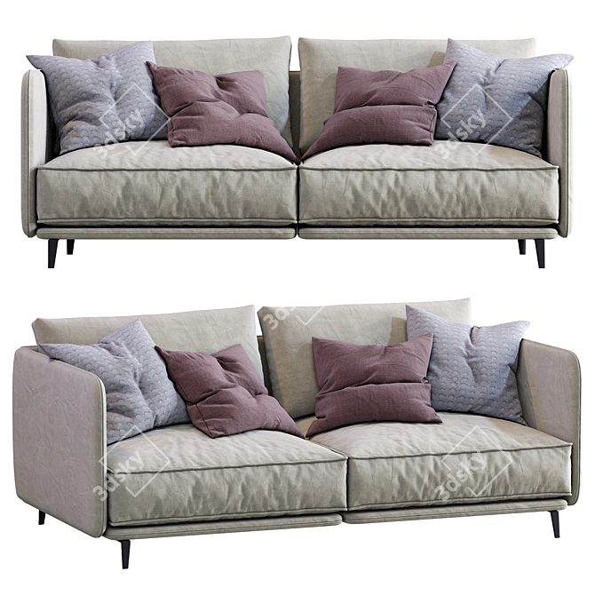 Modern Minimal Sofa K2 3D model image 2