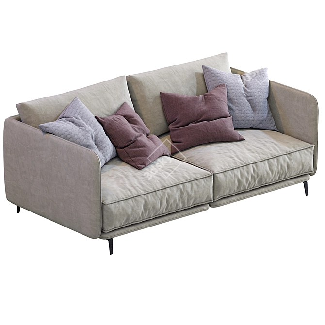 Modern Minimal Sofa K2 3D model image 4