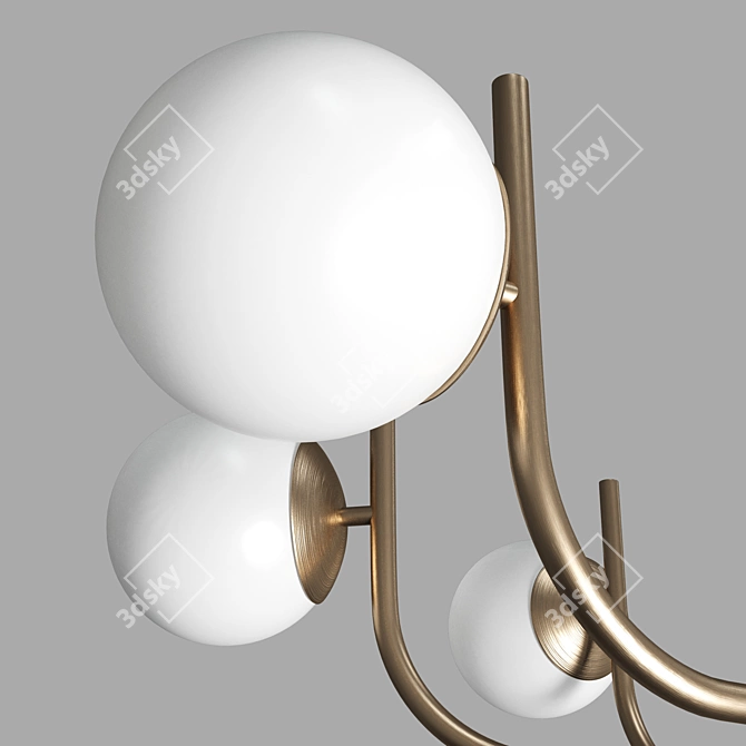 Elegant Gold & Black Pendant Lamp - Maytoni Rendez-vous 3D model image 3