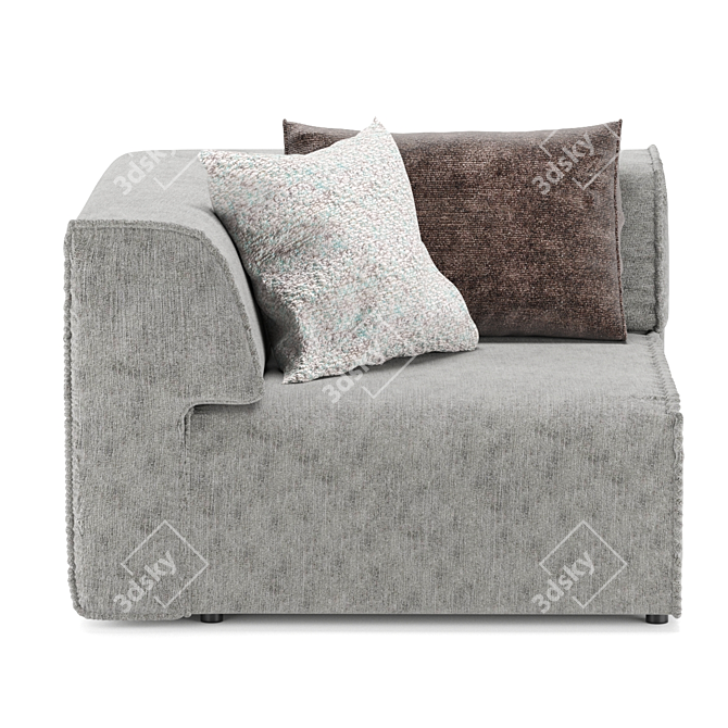 Infinity Corner Armchair: Modern Elegance 3D model image 2