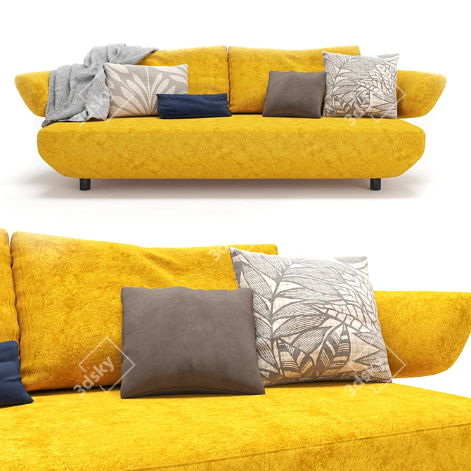 Modern 3D Sofa | 3Ds Max & OBJ Formats 3D model image 2