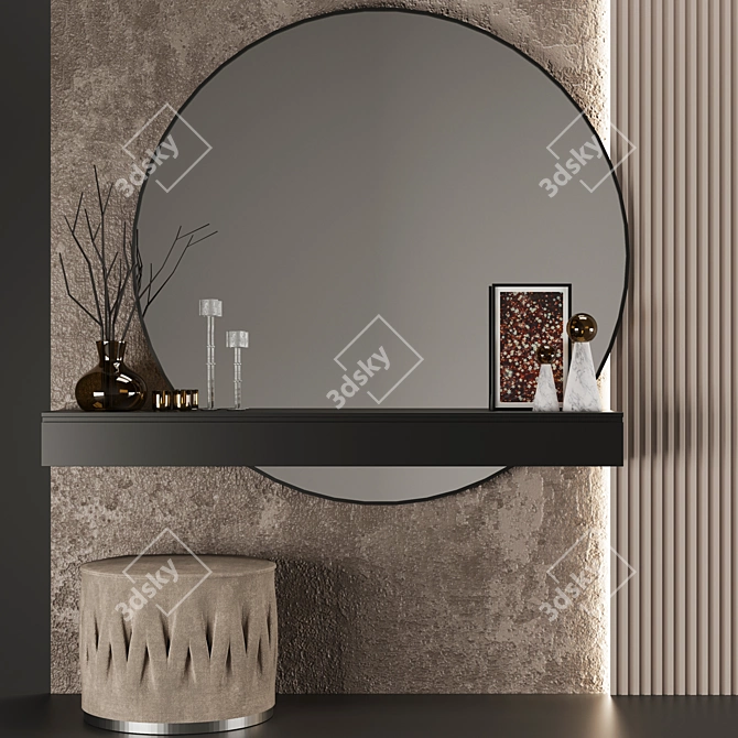 Modern Stylish Wall Panel 3D model image 2