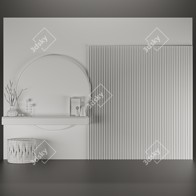 Modern Stylish Wall Panel 3D model image 4