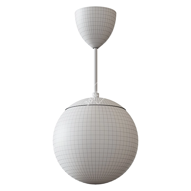 Minimalist White Ceiling Lamp: HÖLJES HOLES 3D model image 2