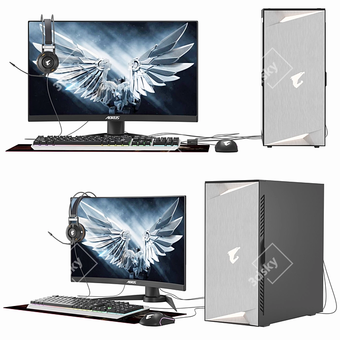 AORUS cf27f Gaming PC: 3ds Max 2016 with Vray Render 3D model image 6