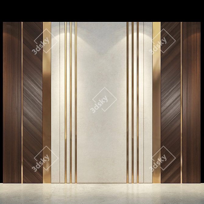 32" Stylish Wall Panel 3D model image 1