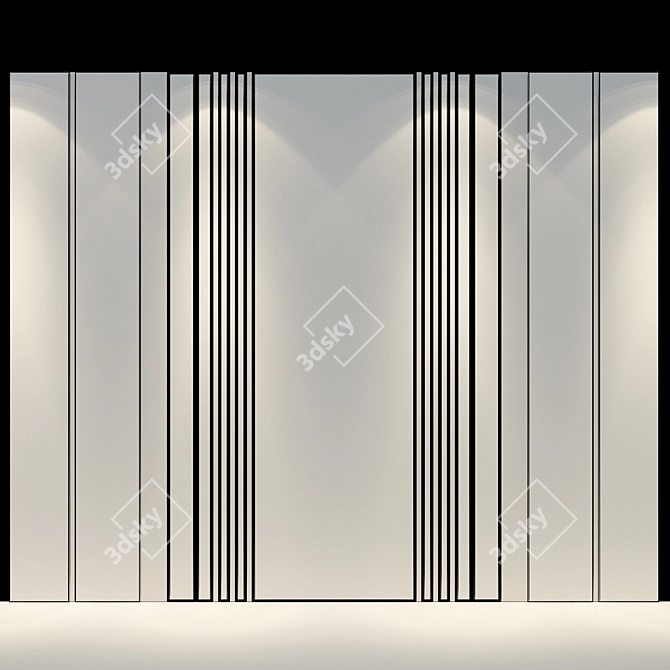 32" Stylish Wall Panel 3D model image 2