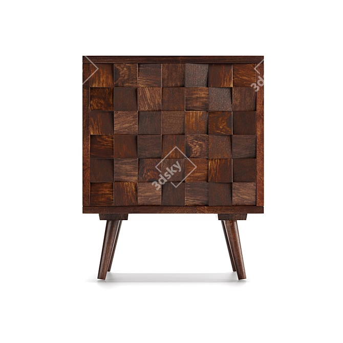 Elegant Wood Bedside Table | ZARA HOME 3D model image 2