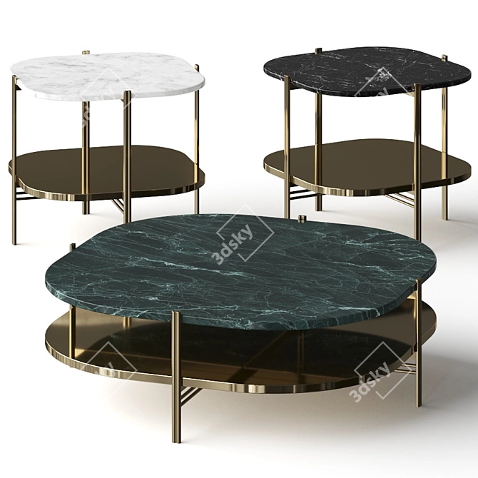 Modern Minimalist Coffee Tables 3D model image 1