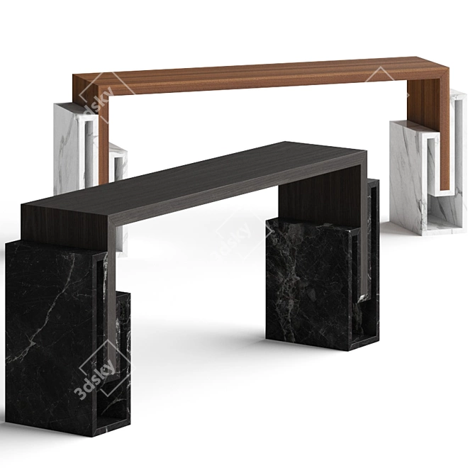 Sleek Alke Console Table 3D model image 1