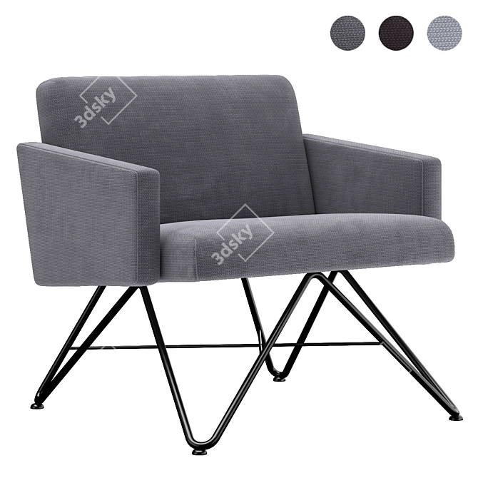 Sagal Group PIPE Armchair: Comfort meets style 3D model image 1