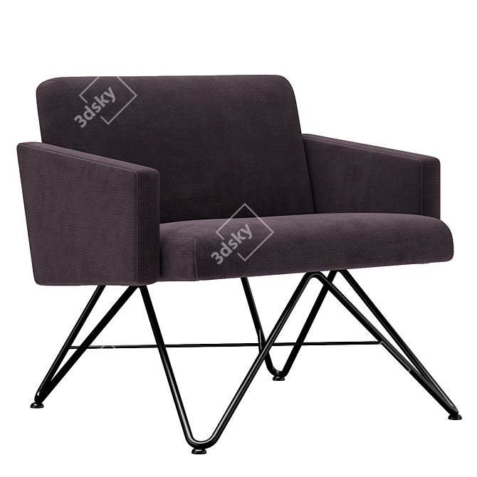 Sagal Group PIPE Armchair: Comfort meets style 3D model image 4