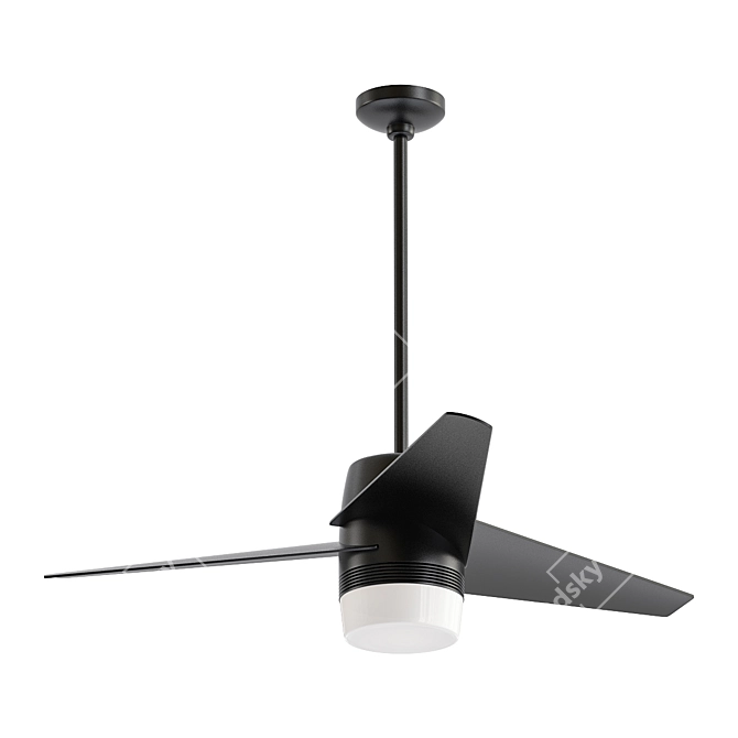 Sleek Velo Ceiling Fan 3D model image 1