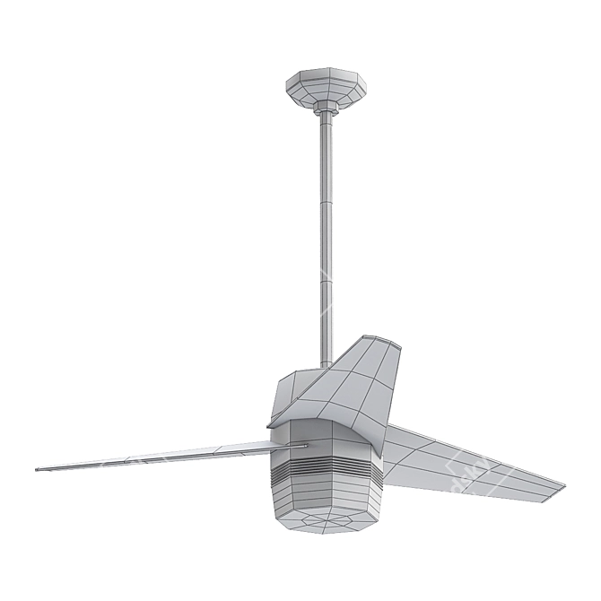 Sleek Velo Ceiling Fan 3D model image 2