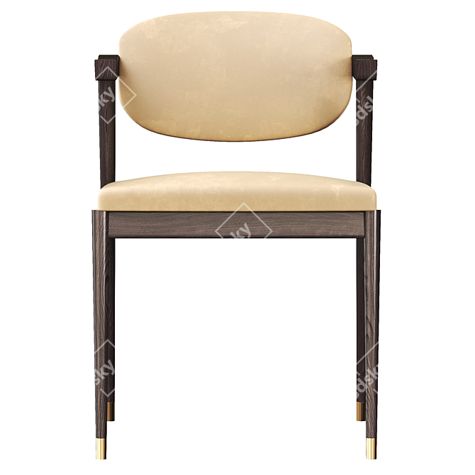 Scandinavian Style Dining Chair 3D model image 2